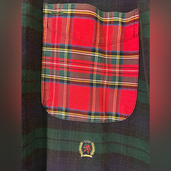Tommy Hilfiger Vintage 90’s Plaid Color-block Button Down Shirt Size Large - Picture 5 of 7